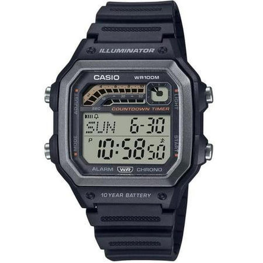 Casio Men's Digital Black Resin Watch 42.1mm