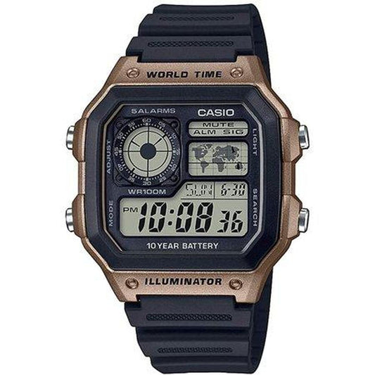 Casio Men's Illuminator Digital Watch Black/Silver