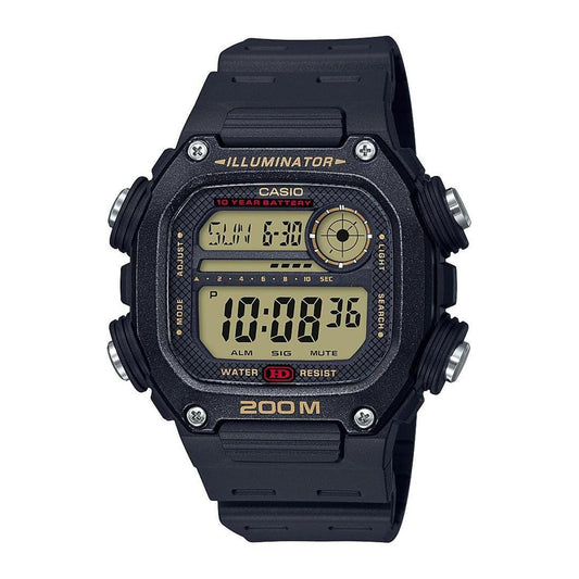 Digital LED Light Watch with 10 Years Battery Life - Black