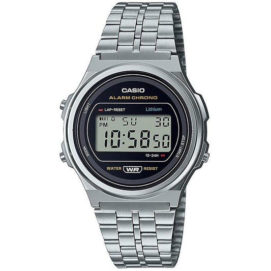 Casio Adults' Classic Stainless Digital Bracelet Watch Silver 
