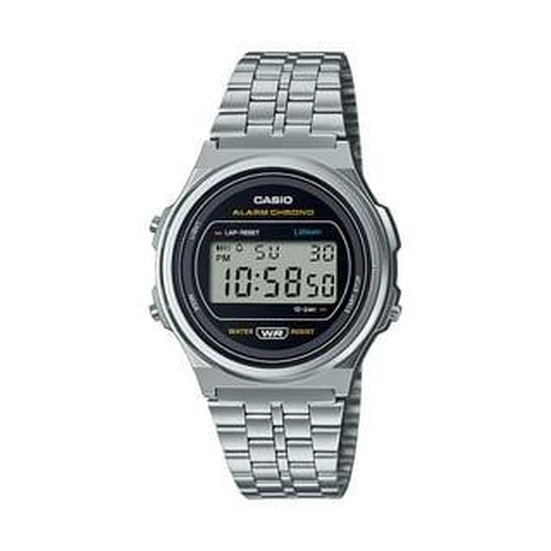 Casio Adults' Classic Stainless Digital Bracelet Watch Silver 