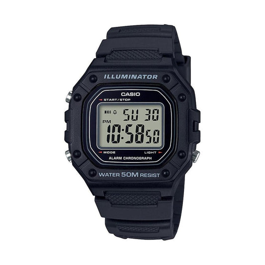 Casio Illuminator Daily Alarm Chronograph Digital Stopwatch - Black