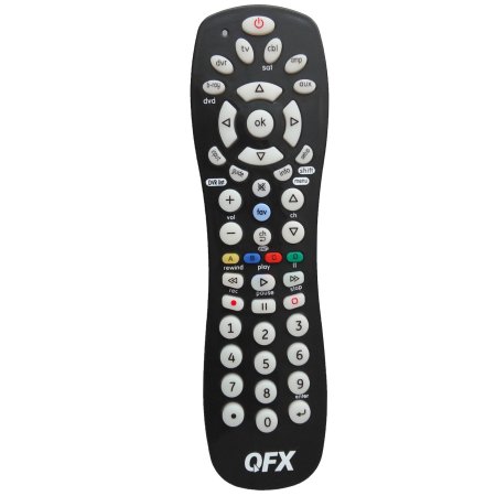 QFX REM-6 6 in 1 Universal Remote Control, Black