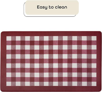 Anti Fatigue Mat 18x30 - Buffalo Check Burgundy