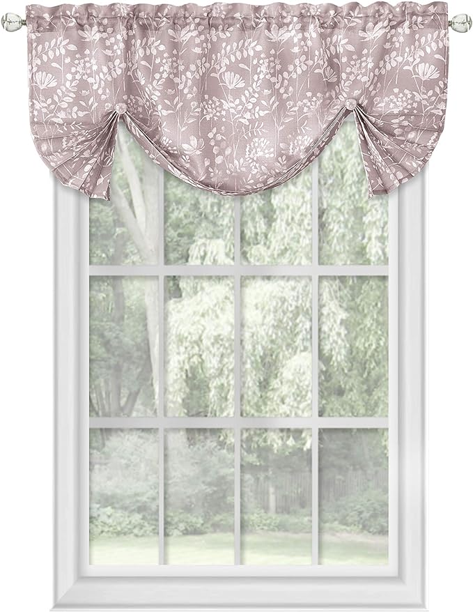 Achim Home Furnishings Charlotte Pleated Roman Valance - Blush