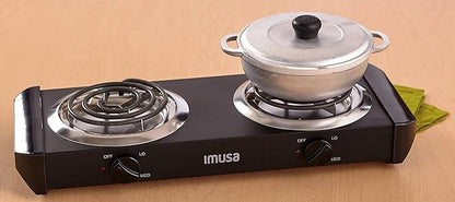 IMUSA Electric Double Burner 1750-Watts , Black