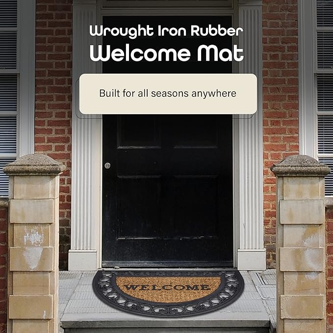 Wrought Iron Rubber Mat 18x30 - Ironworks