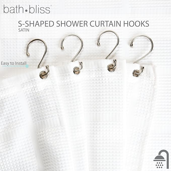 Bath Bliss S-Hook Shower Curtain Rings - Thumbnail 4