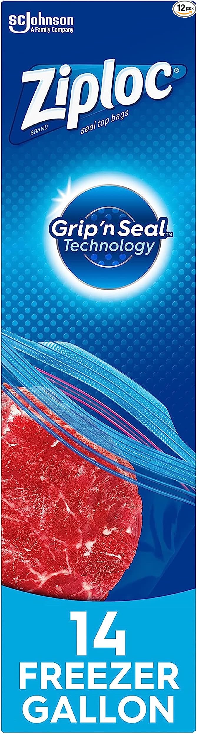 Ziploc Gallon Food Storage Freezer Bags - Thumbnail 2
