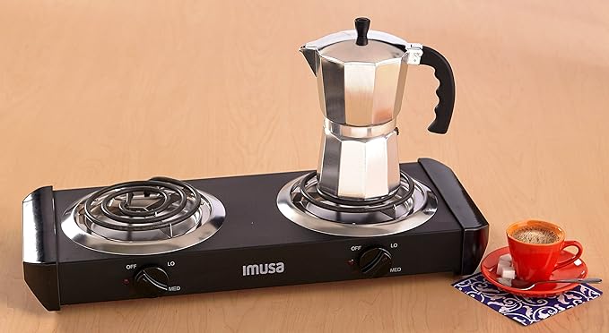 IMUSA Electric Double Burner 1750-Watts , Black