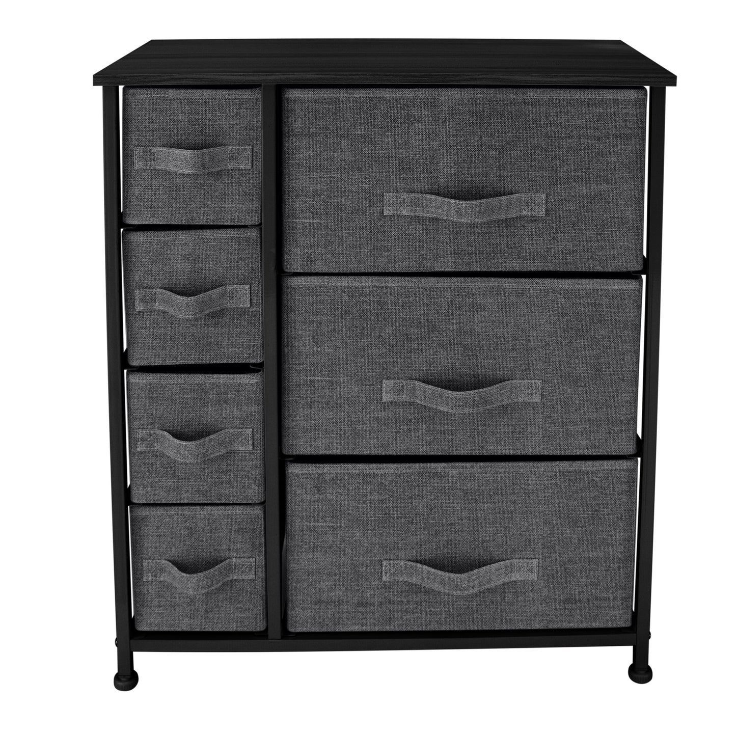 Simplify 7 Drawer Storage Chest Gray: Steel & Polypropylene Utility Storage Cabinet, Universal & Clothing Storage