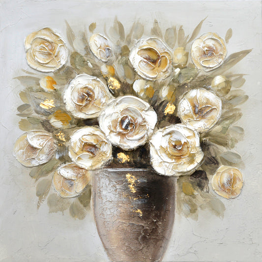 Hand Painted Canvas | Oil Painting | 24" x 24" - Ecuadorian Roses