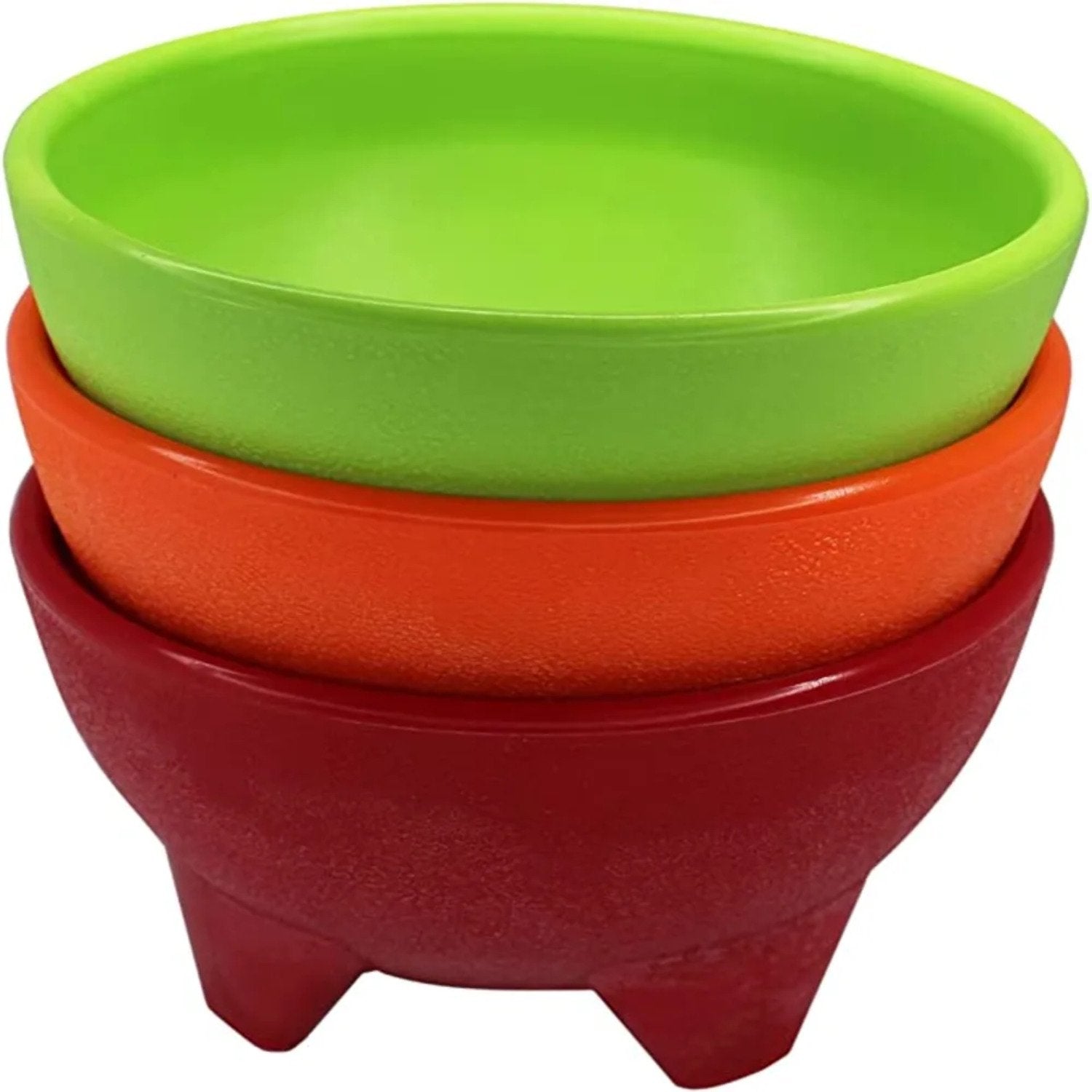 Imusa 3 Pack Plastic Salsa Dishes, Assorted Colors