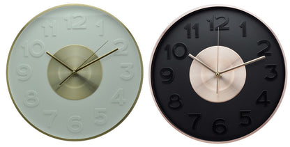 20" ELECTRO-PLATED ASST METAL CLOCKS