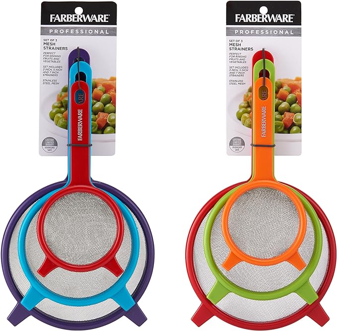 Farberware Strainers Set of 3 - Classic Blue - Thumbnail 2