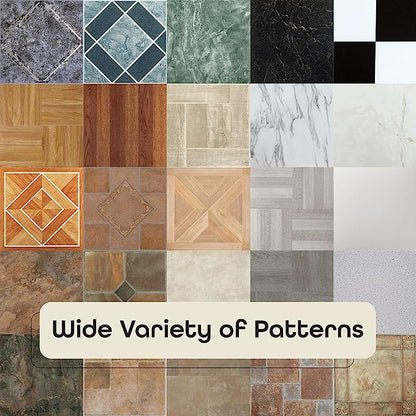 Nexus Self Adhesive 12-Inch Vinyl Floor Tiles, 20 Tiles - 12" x 12", Brick Pavers Pattern - Peel & Stick