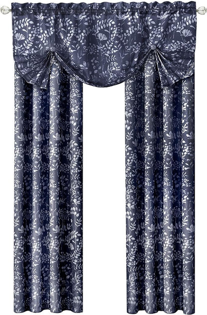 Achim Home Furnishings Charlotte Rod Pocket Panel - 52x84 - Navy