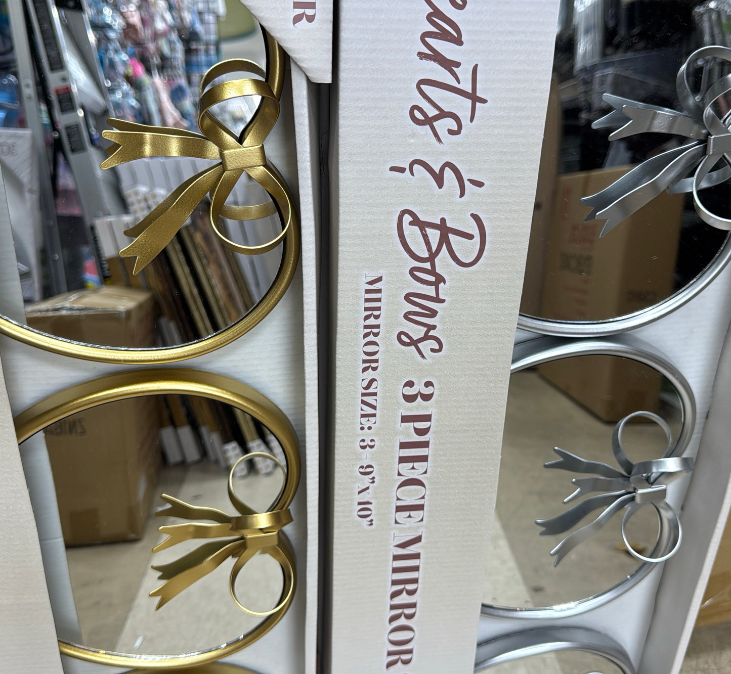 Hearts & bows 3pc mirror set