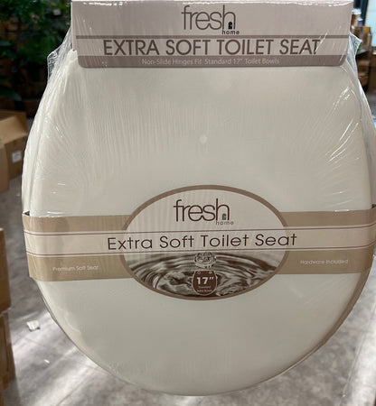 White Plain Heavy Duty Soft Toilet Seat