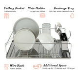 Kitchen Details Twisted Chrome 3 Piece Dish Rack