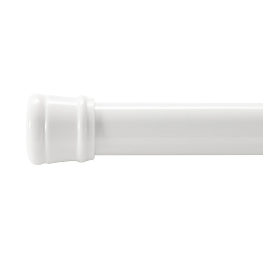 Bath Bliss 42 Adjustable Straight Tension Shower Curtain Rod in White