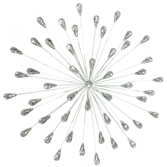 20" METAL TEARDROP JEWEL IN ASSORTED FINISHES