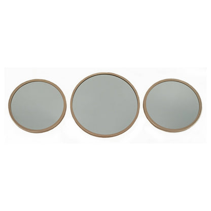 MIXED 3 PC SET ROUND METAL MIRROR - SIZE: 1 - 12" + 2 - 10" Mirrors