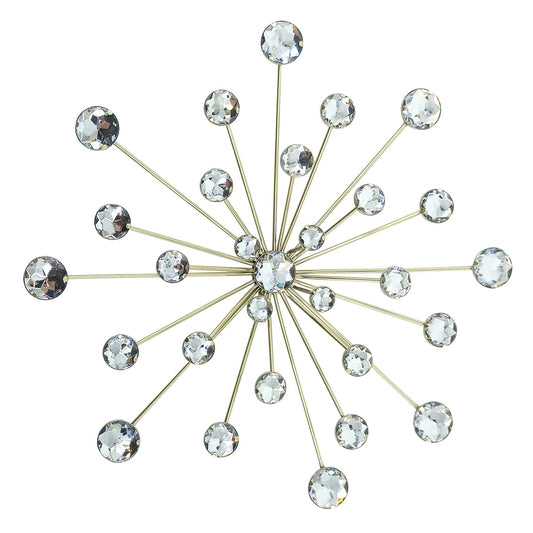 12" ROUND METAL JEWEL BURST IN ASSORTED FINISHES