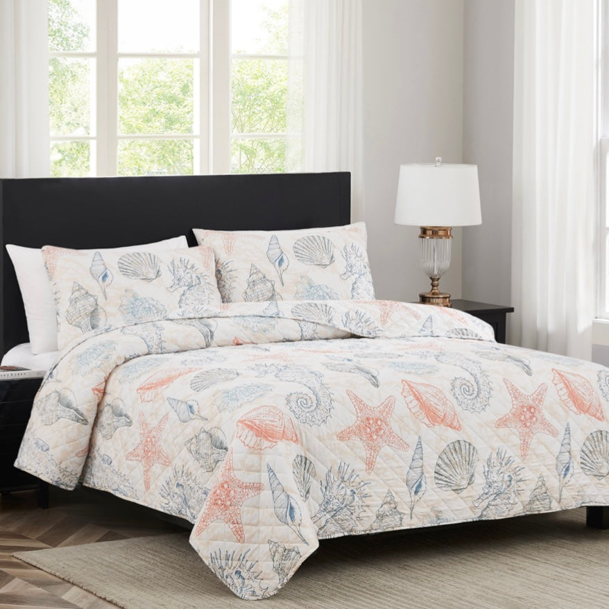 RT Designers Collection Melrose Kai 3pc Stitched Quilt OB K
