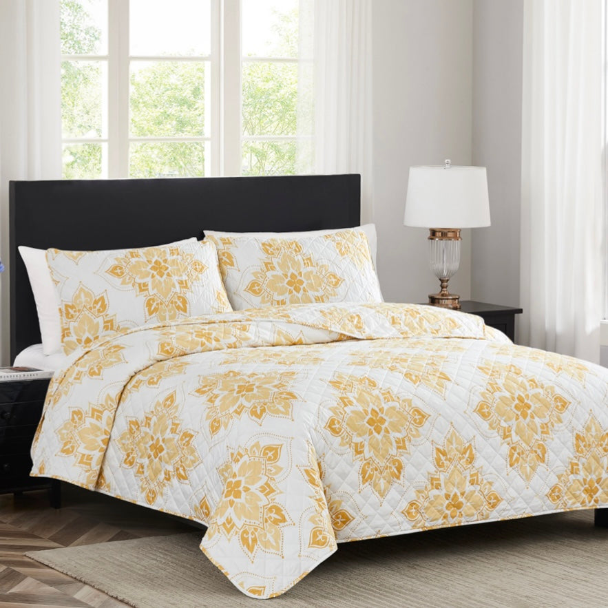 RT Designers Collection Melrose Stevie 3pc Stitched Quilt OB Q
