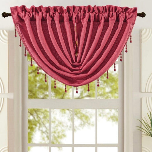 LEAH RASPBERRY VALANCE 47"X37"