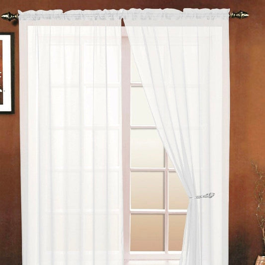 SHEILA WHITE RODPOCKET PANEL 54"X84"