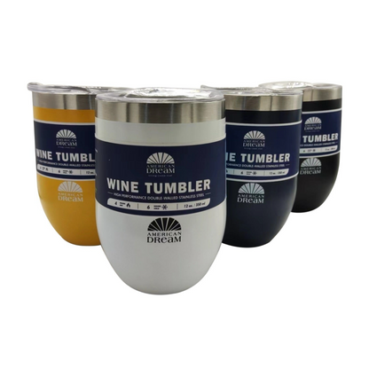 12 oz Stainless Steel Wine Tumbler