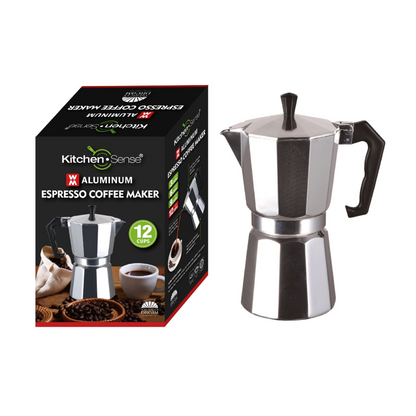 12-Cup Aluminum Espresso Coffee Maker