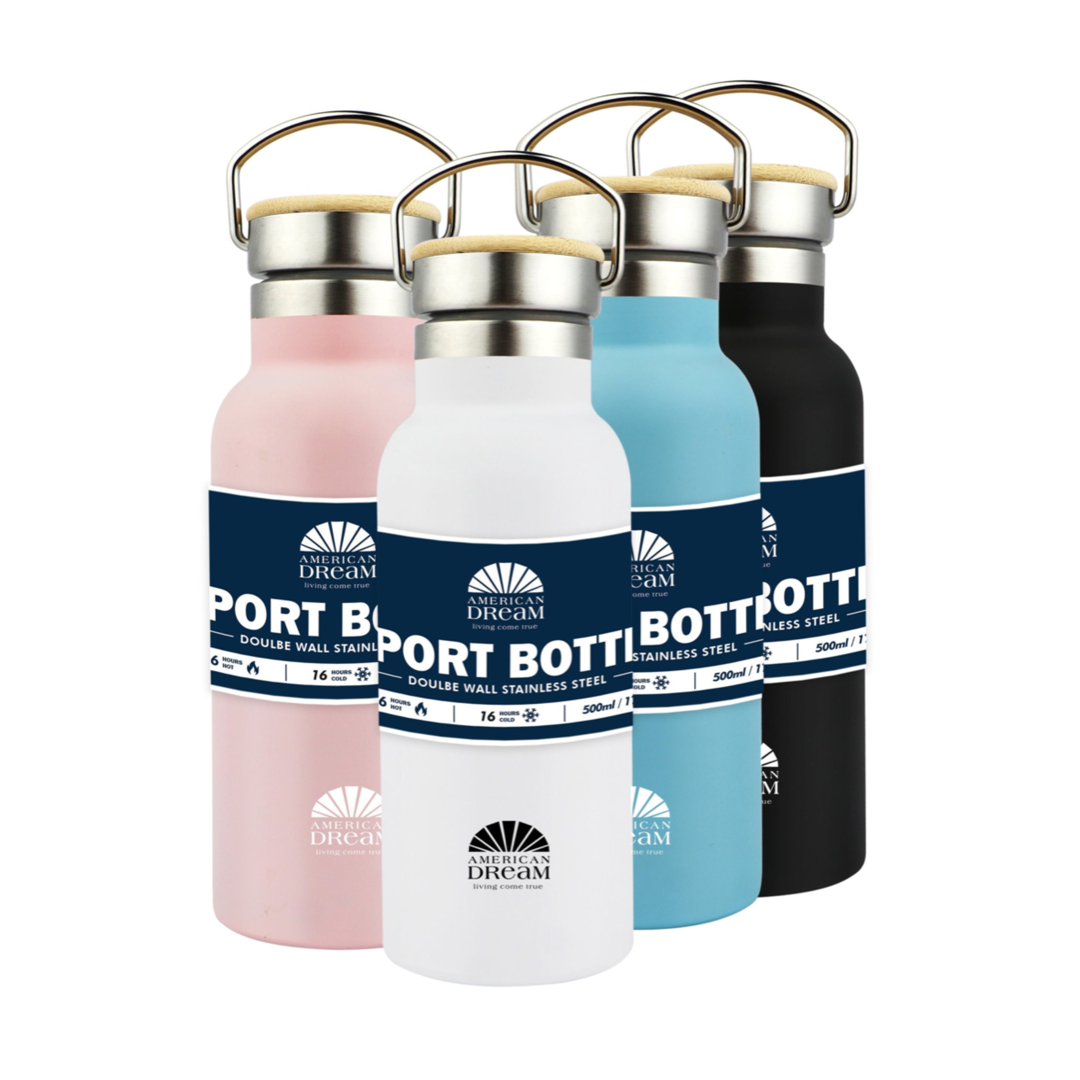 500ml/17oz Double Wall S.S. Sport Bottle