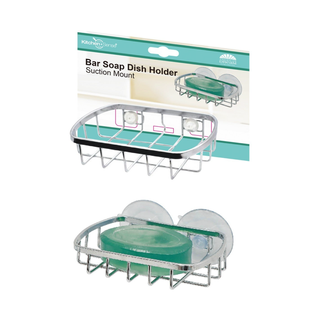 Chrome  Suction Bar Soap Dish Holder