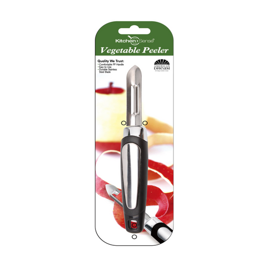 Stainless Steel Vegetable Peeler with Rubber Grip