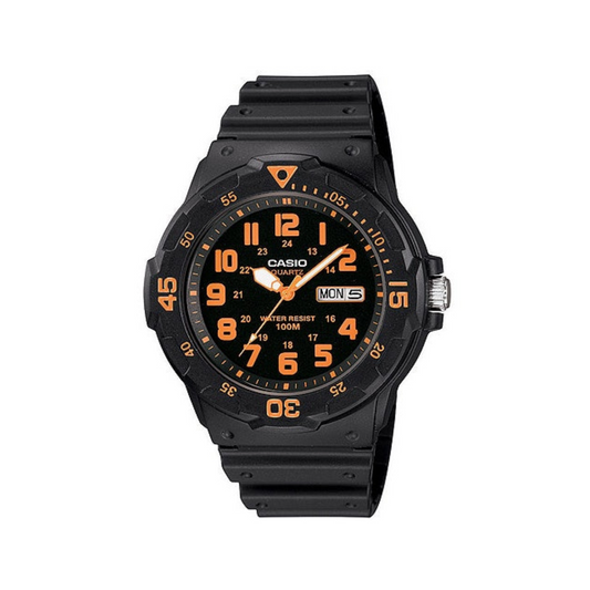 Casio Mens Black Strap Watch, One Size, Black