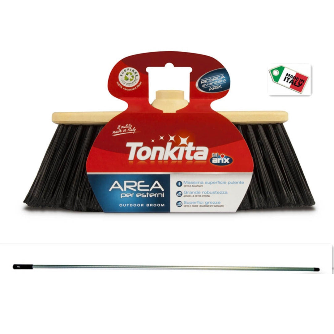 TONKITA Outdoor broom with 52" ( 130cm) L  Gray Handle