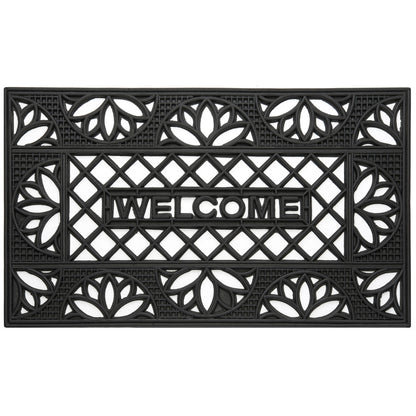 Wrought Iron Rubber Mat 18x30 - Tulip