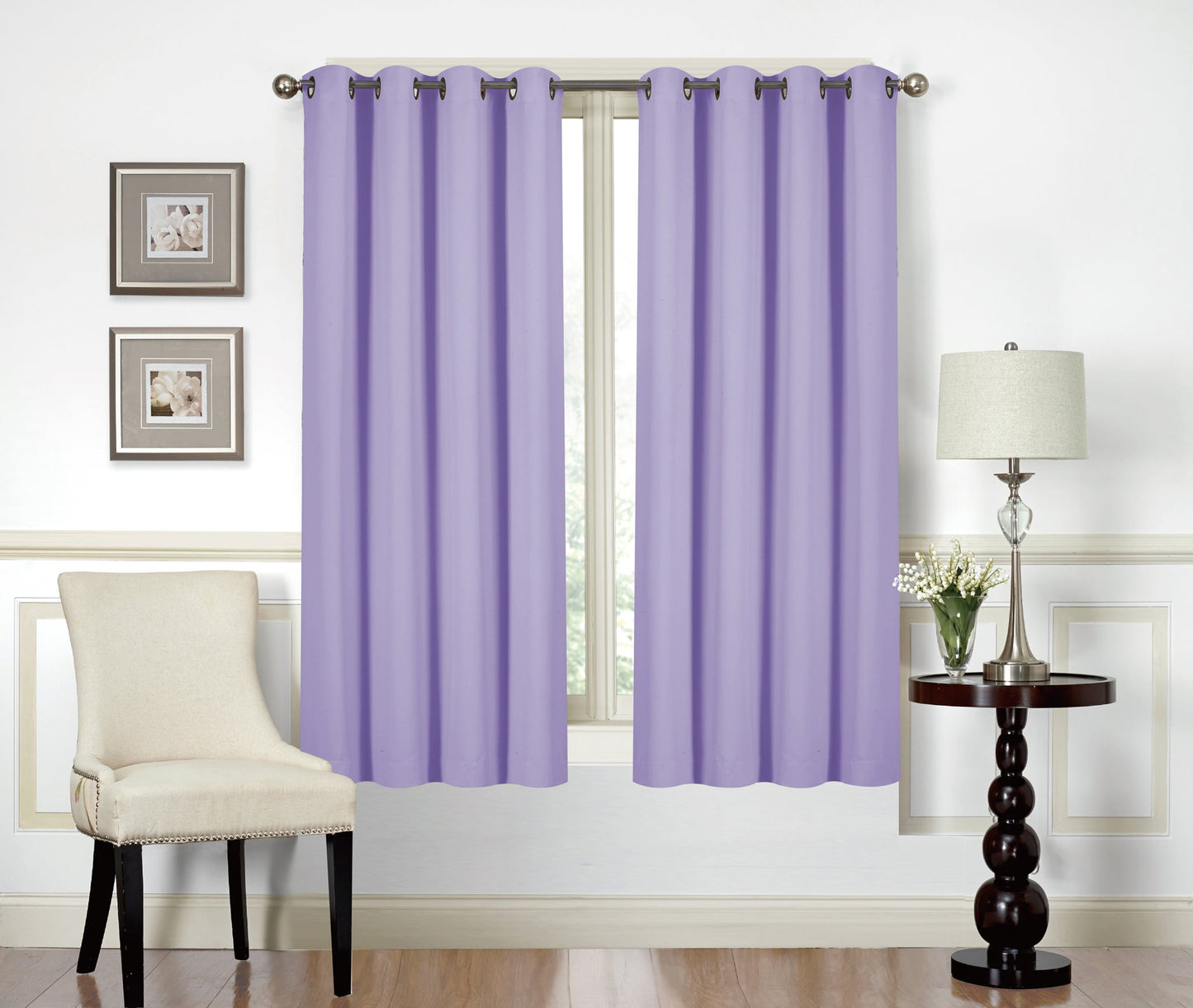 Jeannie Room Darkening Grommet Window Panel Purple 54x63 Inches