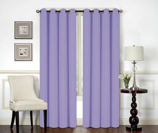 JEANNIE PURPLE BLACKOUT GROMMET PANEL 54"X84"