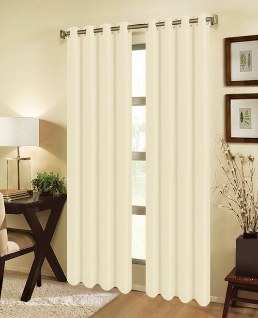 Jeannie Room Darkening Grommet Window Panel Beige 54x95 Inches