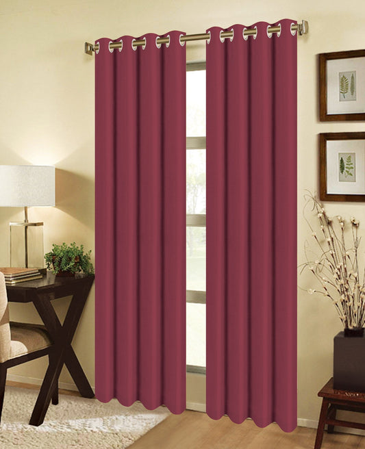 JEANNIE BURGUNDY BLACKOUT GROMMET PANEL 54"X95"