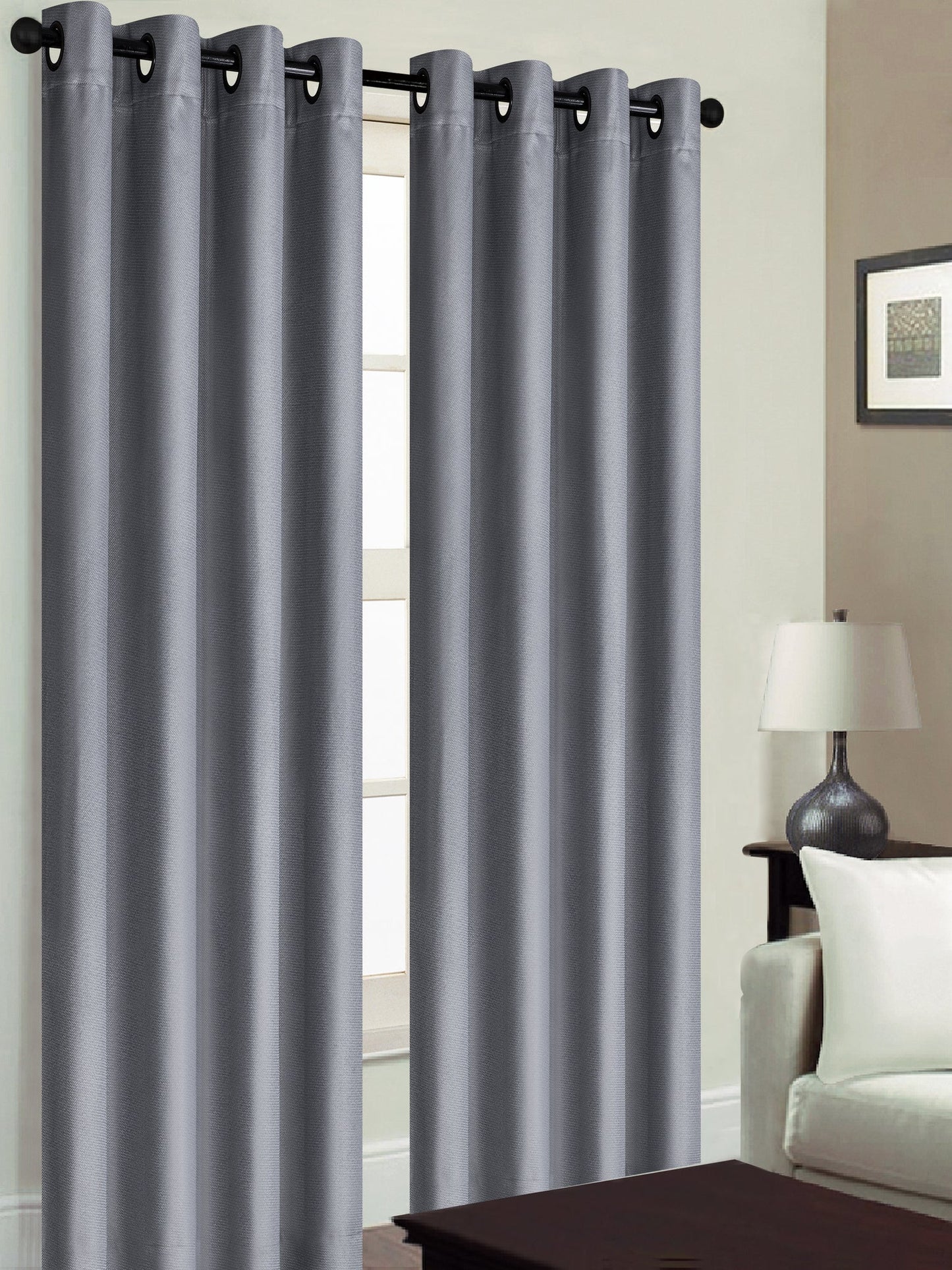 YORK SILVER BLACKOUT GROMMET PANEL 54"X63"