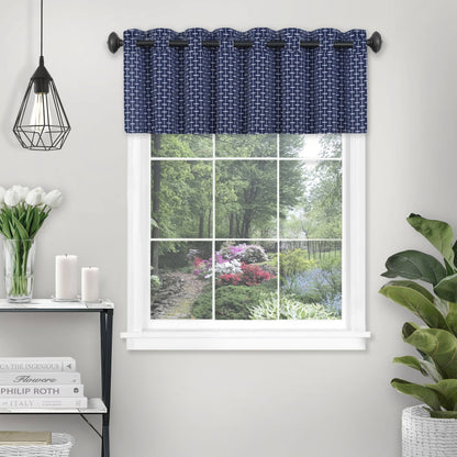 Window Curtains - 58 Inch Width, 13 Inch Length - Navy