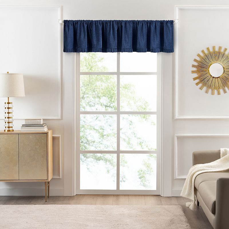 Bordeaux Curtain Valance Achim Home - 52 x 14 - Navy