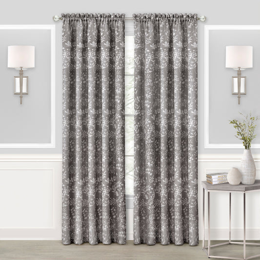 Achim Home Furnishings Charlotte Rod Pocket Panel - 52x84 - Grey