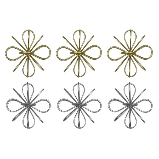 3PC METAL KNOTS MIRROR SET IN GOLD & SILVER - SIZE: 3 - 9"