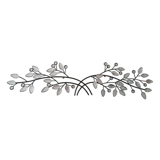 BLACK METAL BRANCH WITH CRYSTAL LEAVES - SIZE: 40" x 10"